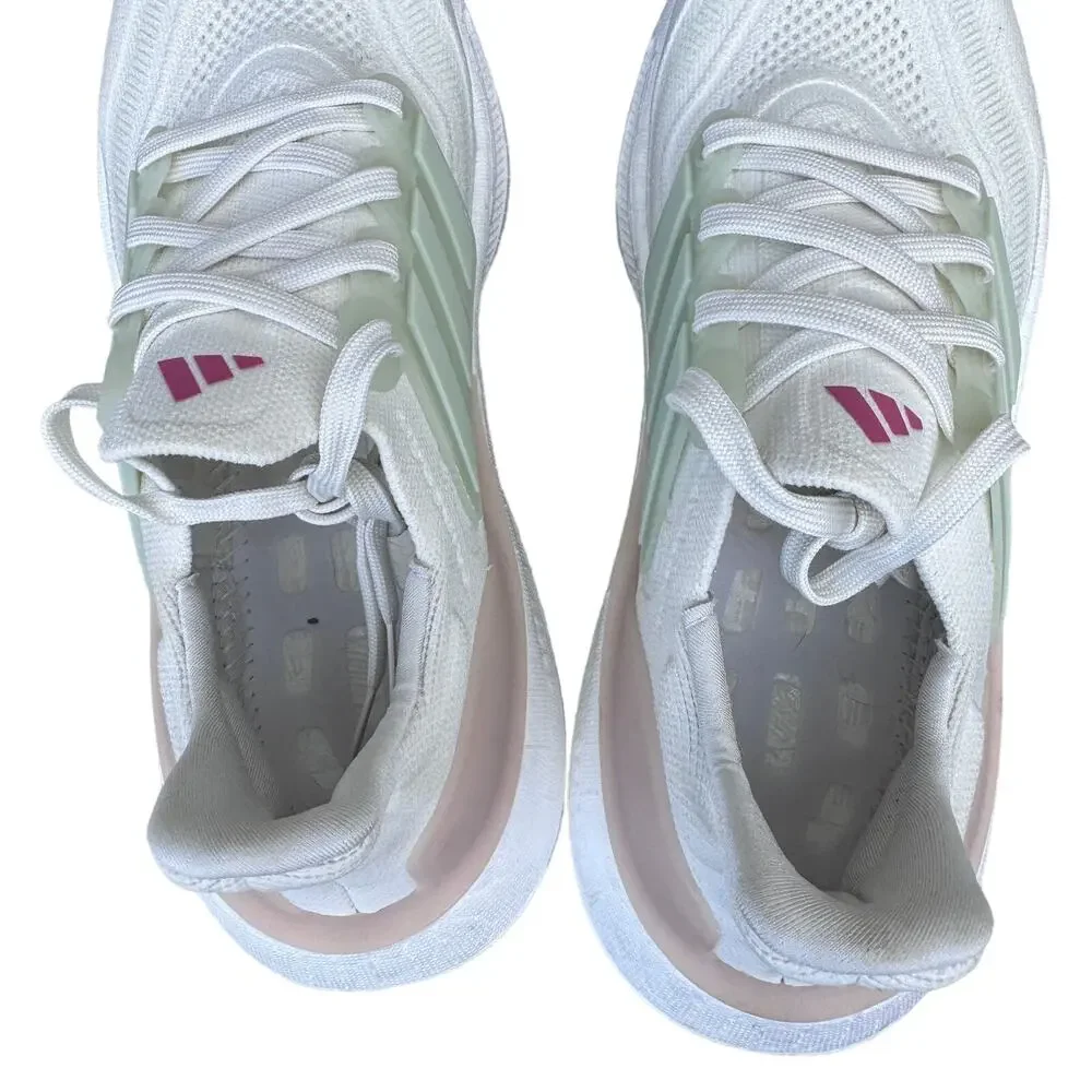 Adidas Ultraboost Light HQ6348 Womens 7 Running Shoes Non Dyed White Linen Green
